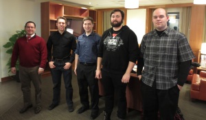 Panelists from left to right: Matthew Matturro, Daniel Bostwick, Kevin Cheetham, Andy LeClair, and Shayne Caswell. 